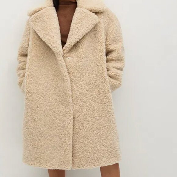 Mango Faux Shearling Coat - Picture 2 of 5